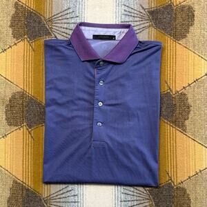 Men’s Greyson Short Sleeved Polo Shirt Size Medium Wolf Purple Casual Golf